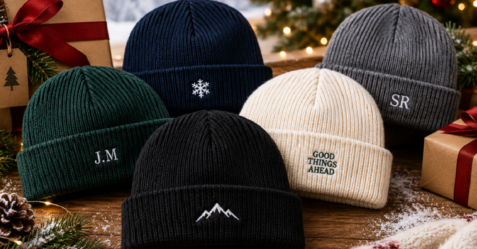 Personalised Beanies for Christmas Gifts